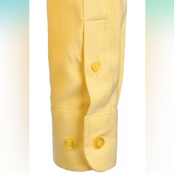 💛 ZEROYAA Men's Casual Slim Fit Long Sleeve Button Down Oxford Shirts size Small - Picture 6 of 7